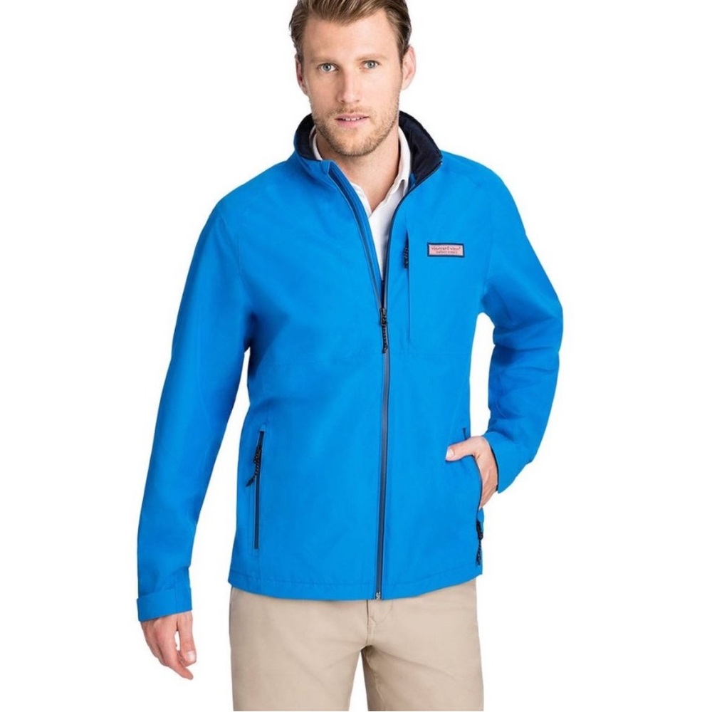 Vineyard Vines Men's Regatta Windbreaker Jacket Spinnaker‎ Blue Size Medium